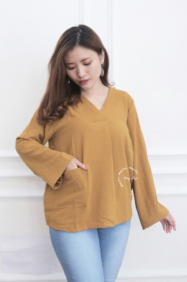 MAMA HAMIL atasan hamil menyusui HELENA BLOUSE-BLJ 468 Mustard
